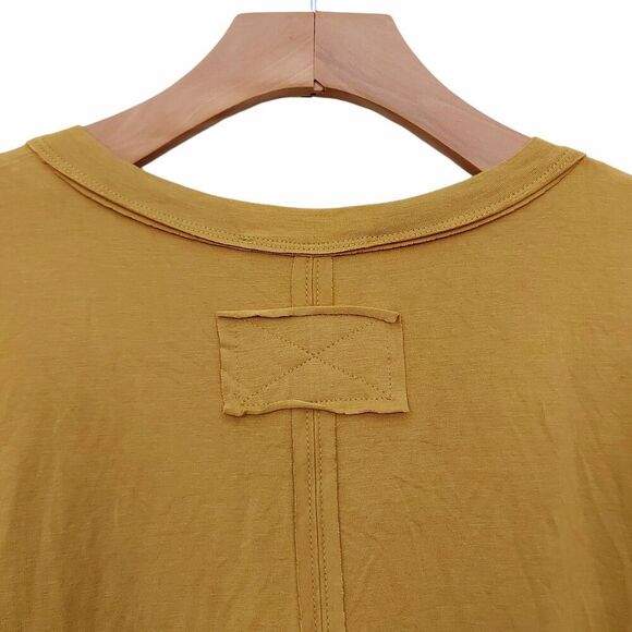 Free People We The Free Moon Dance Top Womens Large Gold Long Sleeve V-Neck - Picture 7 of 12